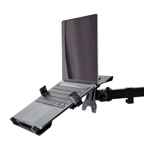 StarTech.com VESA Laptop Tray - Adjustable Monitor Arm Laptop Tray Secures Notebooks (4.5kg / 9.9lb) - 75x75 & 100x100 VESA Mount Holes - Ventilated - For Monitor Desk Mounts/Stands - Image 7